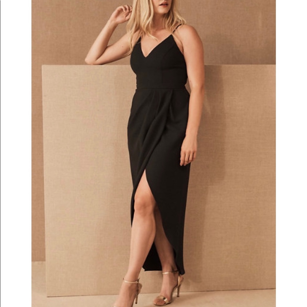BHLDN Caron V-Neck Crepe Dress